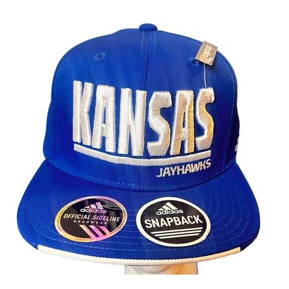 adidas Other - Kansas Jayhawks Adidas Blue Climalite Slouch‎ Adjustable Strap Hat Cap